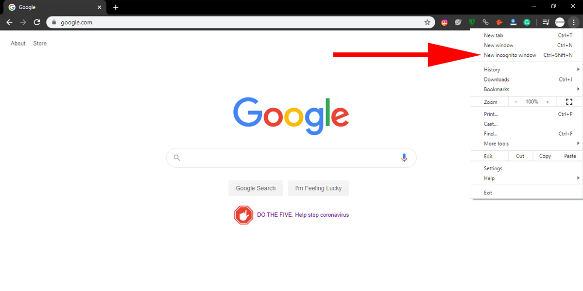 Incognito Window for Chrome